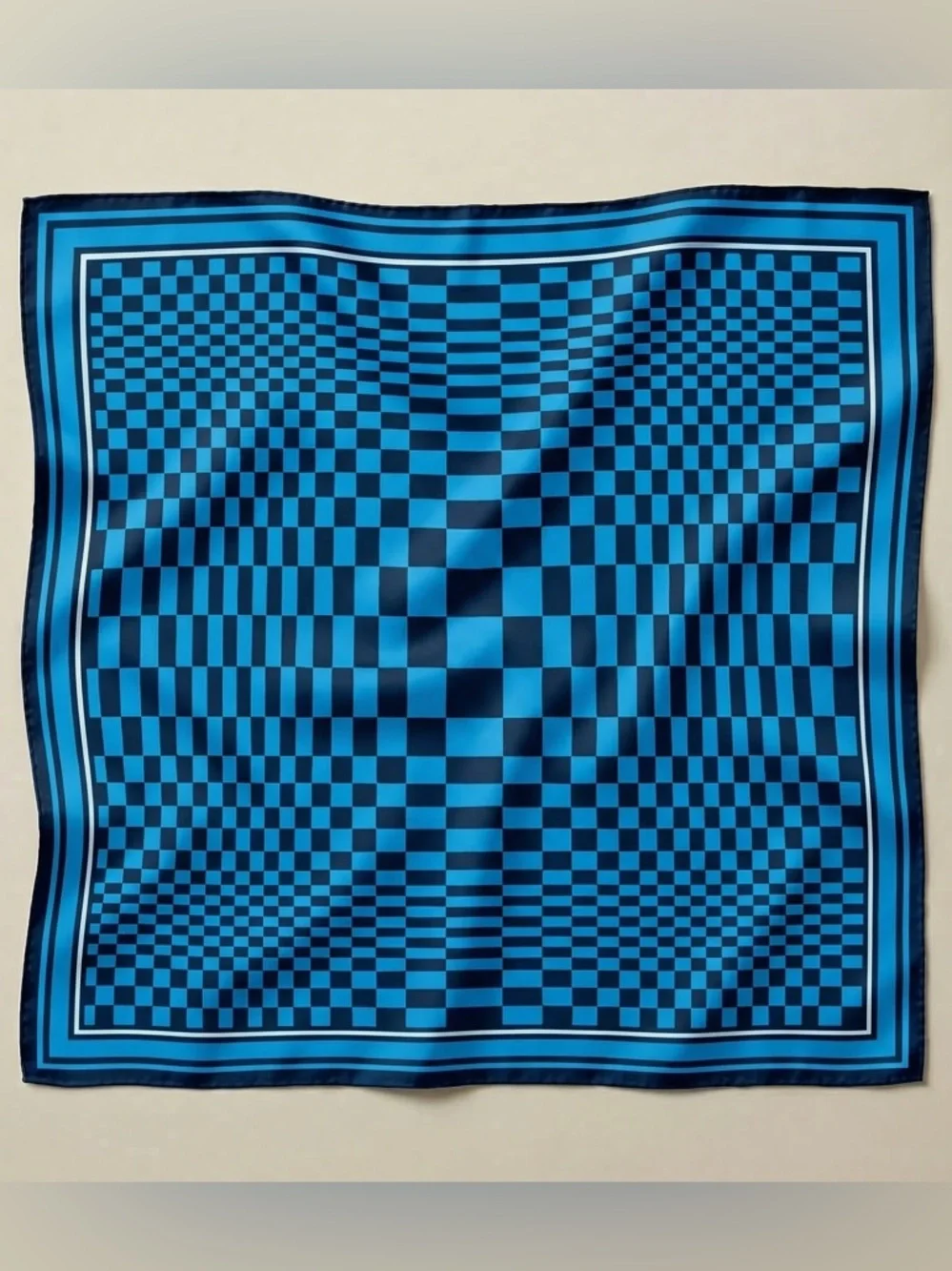 NWT Porsche x Soho House Blue Pasha Scarf Bandana - Satin Silk Material , New